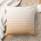 カドミウムオレンジ水玉模様モダン白 クッション (ブランケット)