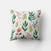 カドミウムグリーンピンク水彩離れ装飾用クッション クッション (裏面)