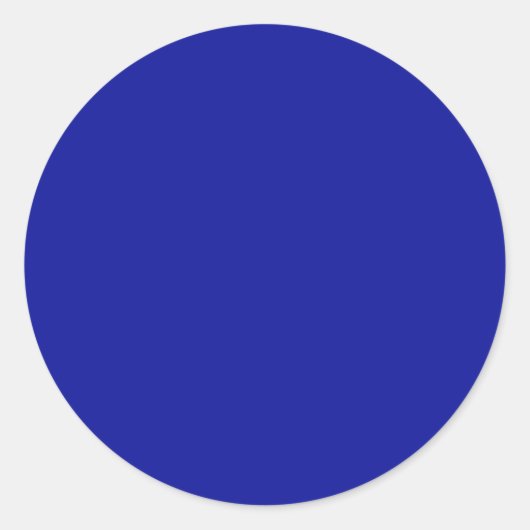 カドミウムブルー無地のカラー ラウンドシール (正面)