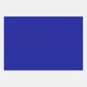 カドミウムブルー無地のカラー ラッピングペーパーシート (正面)