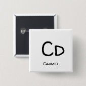 カドミウム - Cd 缶バッジ (正面&裏面)