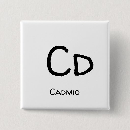 カドミウム - Cd 缶バッジ (正面)