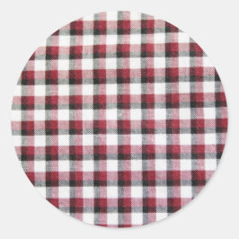 カドリル赤白と黒スタイル ラウンドシール