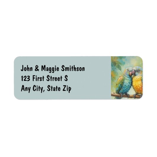 カドリングパロツトロピカルバード自然 ラベル (正面)