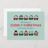 カドリークリスマスパンダベア ポストカード (正面/裏面)