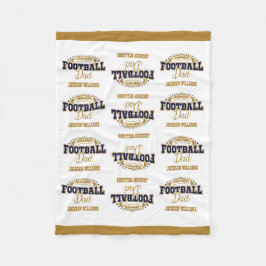 カドリースモールサイズサッカーパパ フリースブランケット