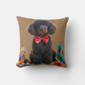 カドリーブラックポドルプラッシュ装飾用クッションカバー クッション (正面)