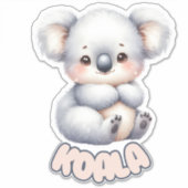 カドリーベビーコアラ子供部屋 シール (正面)