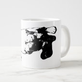 カドル時計 – 静かなインク ジャンボコーヒーマグカップ (正面右)
