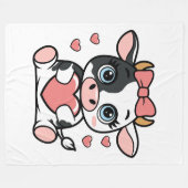 カドル牛60x80フリースブランケット フリースブランケット (正面(横))