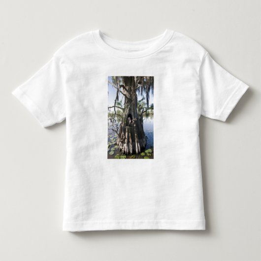 カドー湖の狩猟用ブラインド トドラーTシャツ (正面)