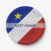 カド国旗の姓動揺しての個人グランジ用 ペーパープレート (正面)