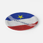 カド国旗の姓動揺しての個人グランジ用 ペーパープレート (アングル)
