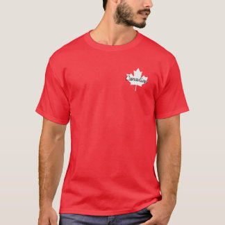カナおもしろいダメープルリーフ国旗カナダのルーツアメリカ Tシャツ