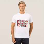 カナおもしろい素晴らしダ観光客国旗のタイポグラフィ Tシャツ (正面フル)