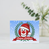 カナすてきダ国旗のクリスマススタイル シーズンポストカード (スタンド正面)