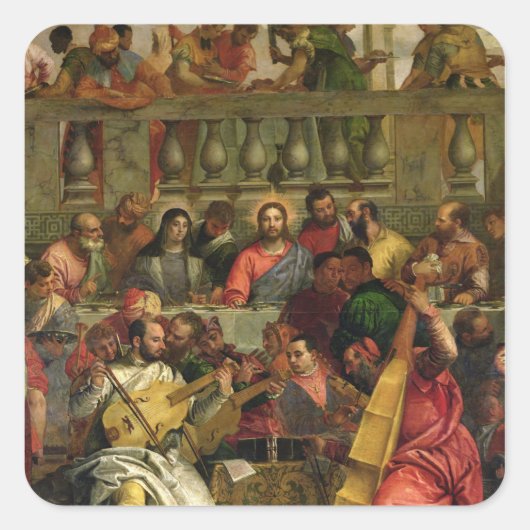 カナでの結婚祝い スクエアシール (正面)