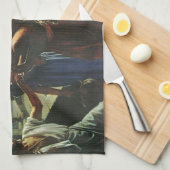 カナの結婚イエス・キリスト、水からワイン キッチンタオル (四つ折り)