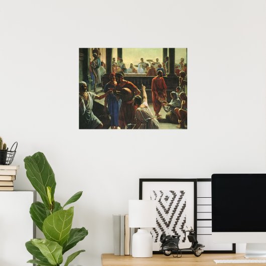 カナの結婚イエス・キリスト、水からワイン ポスター (ホームオフィス)