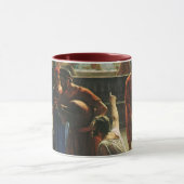 カナの結婚式でのイエス・キリスト、水を葡萄酒に変える マグカップ (中央)