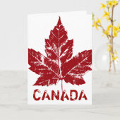 カナカッコいいダカード(カナダ)国旗のグリーティングカード カード (黄色い花)