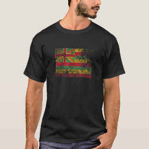 カナカマオリハワイ州旗動揺してヴィンテージデザイン Tシャツ