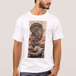 カナガ日本ので蛇の形をした竜 Tシャツ