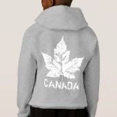 カナクールダフード付きスウェットシャツキッドのカナダおみやげシャツ (裏面)