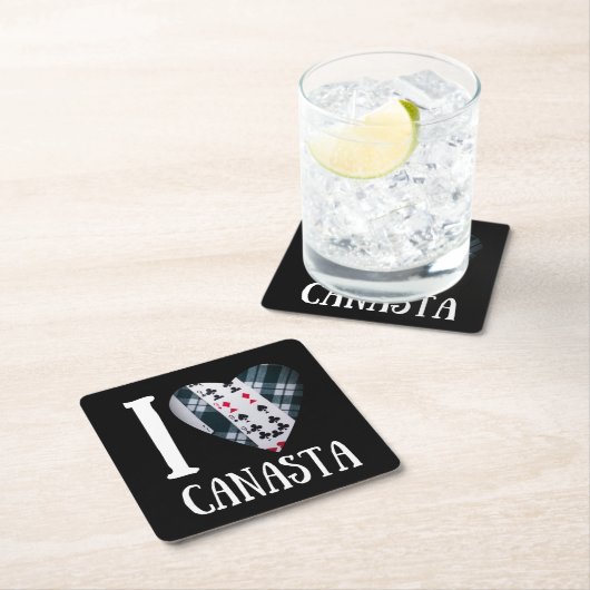 カナスタが大好き |カナスタおもしろい選手 スクエアペーパーコースター (インサイチュ)