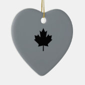 カナスタイリッシュダブラックメープルリーフ セラミックオーナメント (右)