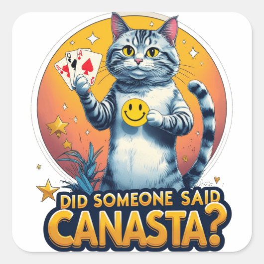 カナスタゲームカード戦略 スクエアシール (正面)