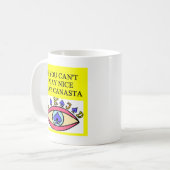 カナスタプレーヤーのギフトのTシャツ コーヒーマグカップ (正面左)