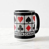 カナスタプレーヤーのマグ-スタイル及び色を選んで下さい マグカップ (正面右)