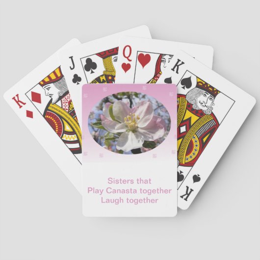 カナスタ遊が一緒にアップルの花 トランプ (裏面)