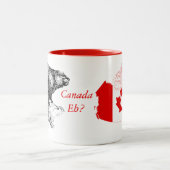 カナダえっ？ビーバーコーヒーティーカップマグカップ ツートーンマグカップ (中央)