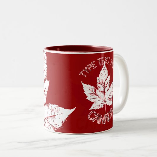 カナダおみやげコーヒーカップクールカナダマグカップ&カップ ツートーンマグカップ (正面右)