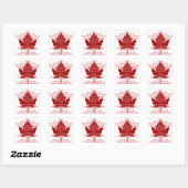 カナダおみやげスタンプCanadian Anthem Sticker スクエアシール (シート)