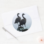 カナダおみやげステッカーCanada Gooseステッカー ラウンドシール (封筒)