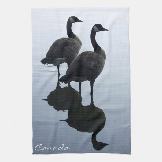 カナダおみやげタオルCanada Goose Tea Tutolo Decor キッチンタオル (縦)