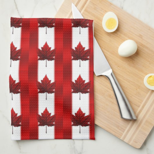 カナダおみやげタオルCanadian Tea Tutolo Decor キッチンタオル (四つ折り)