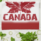 カナダおみやげタオルCanadian Tea Tutolo Decor キッチンタオル (折り畳み)