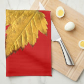 カナダおみやげタオルVarsityカナダ茶タオル キッチンタオル (四つ折り)