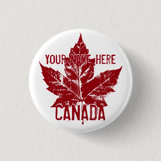 カナダおみやげボタパーソナライズされたンCanadaボタン 缶バッジ (正面)