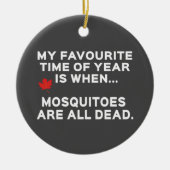 カナダおもしろいの蚊 セラミックオーナメント (正面)