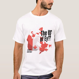 カナダおもしろいプライドティー。カナダ地図の抗議 Tシャツ