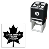 カナダからのメープルリーフ挨拶のカスタマイズ可能 セルフインキングスタンプ (インサイチュ)