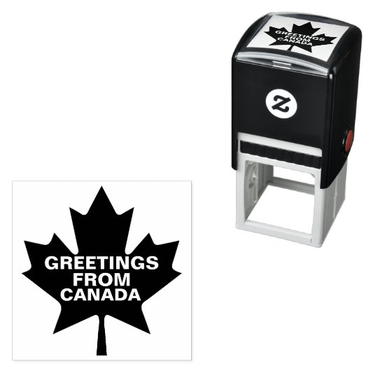 カナダからのメープルリーフ挨拶のカスタマイズ可能 セルフインキングスタンプ (インサイチュ)