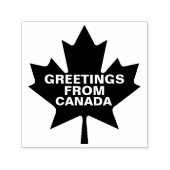 カナダからのメープルリーフ挨拶のカスタマイズ可能 セルフインキングスタンプ (デザイン)