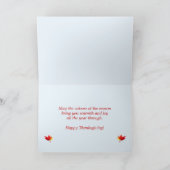 カナダからの感謝祭の朝 シーズンカード (内部)