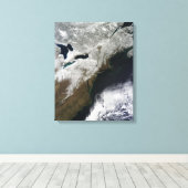 カナダからの雪のカバー キャンバスプリント (インサイチュ (ウッドフロア))